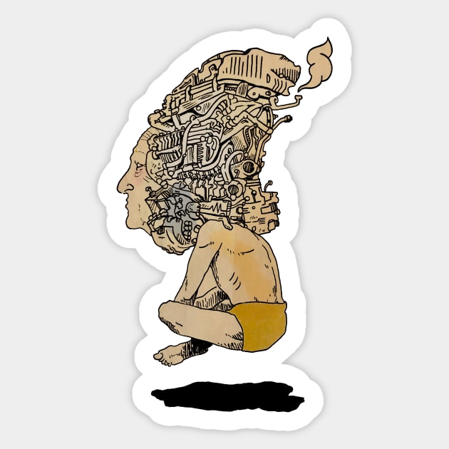 Sober, front and center Sticker by  jaredcodywolf